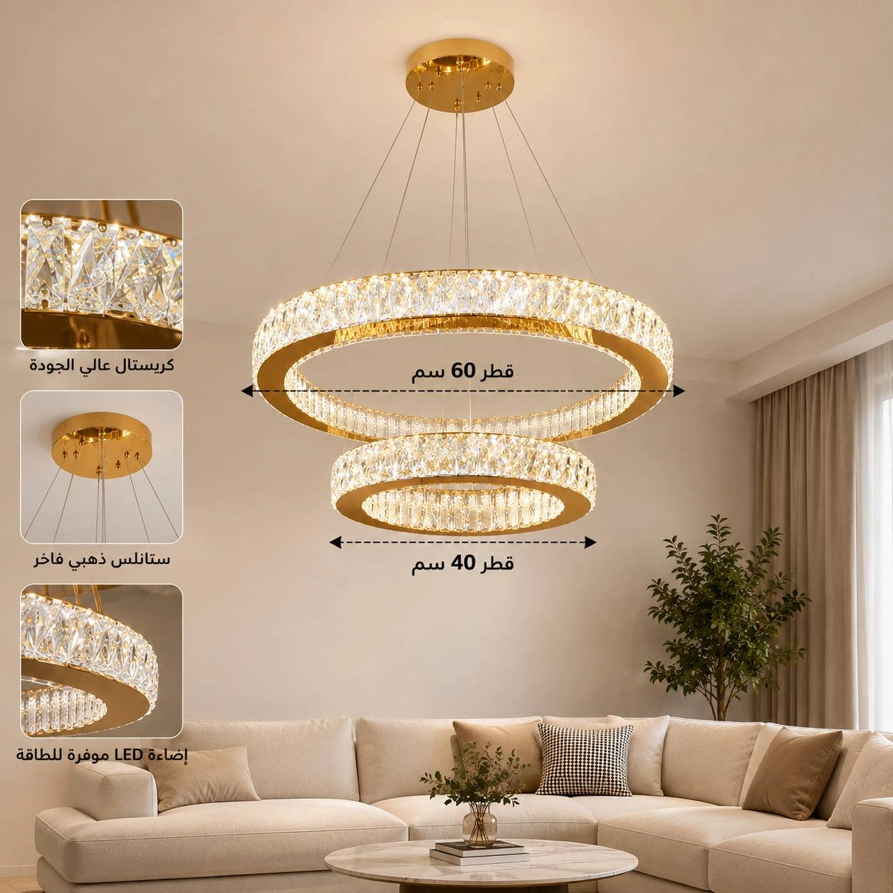 جيميناي دويل ٦٠ + ٤٠  سم - صورة 2