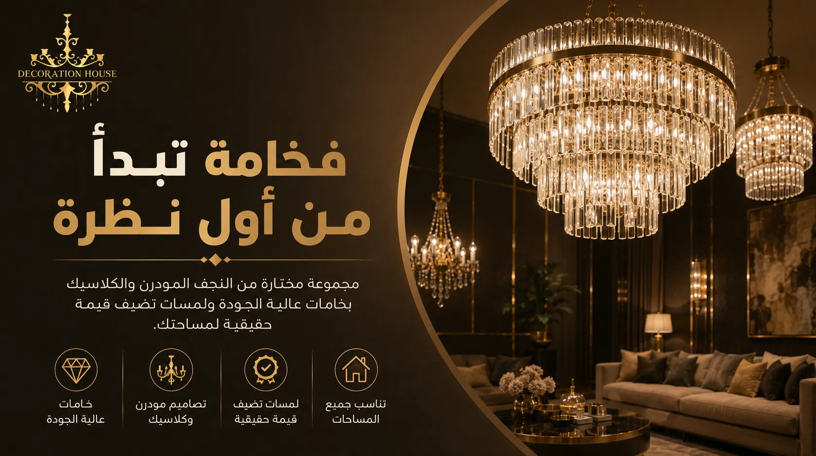 ديكوريشن هاوس - عروض النجف والإضاءة المودرن في مصر